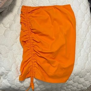 Shein orange ruched skirt- never worn